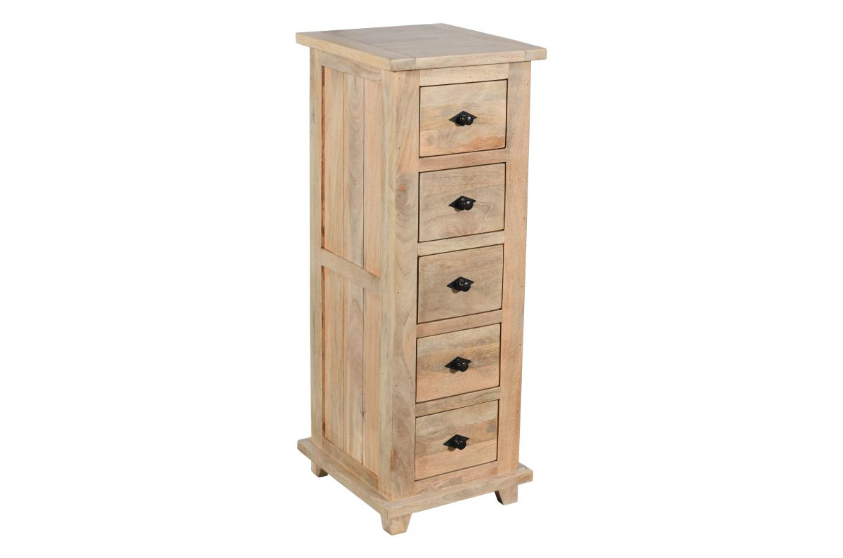 Úzká komoda WESTERN z mangového dřeva  Komody WES-7302