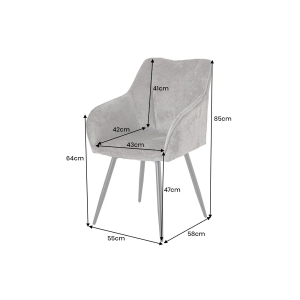 Set 2 jídelních židlí AVIGNE - 360° bílá/černá žinylková tkanina  Kuchyň a jídelna 46470