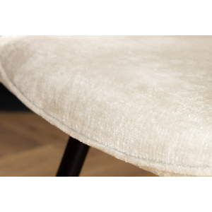 Set 2 jídelních židlí AVIGNE - 360° bílá/černá žinylková tkanina  Kuchyň a jídelna 46470