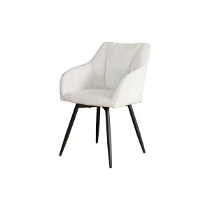 Set 2 jídelních židlí AVIGNE - 360° bílá/černá žinylková tkanina  Kuchyň a jídelna 46470