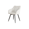 Set 2 jídelních židlí AVIGNE - 360° bílá/černá žinylková tkanina  Kuchyň a jídelna 46470