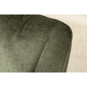 Set 2 jídelních židlí AVIGNE - 360° zelená/černá žinylková tkanina  Kuchyň a jídelna 46472