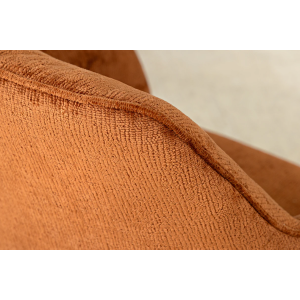 Set 2 jídelních židlí AVIGNE - 360° rezavě hnědá/černá žinylková tkanina  Kuchyň a jídelna 46471