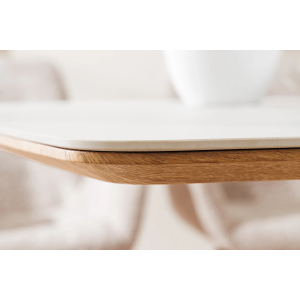 Luxusní stůl UNIQUE II 200 CM bílý mramor/dýha dub  Místnosti 45142