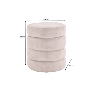 Taburetka VOQUE 50cm s úložným prostorem, taupe béžová  Místnosti 46685