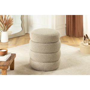 Taburetka VOQUE 50cm s úložným prostorem, taupe béžová  Místnosti 46685