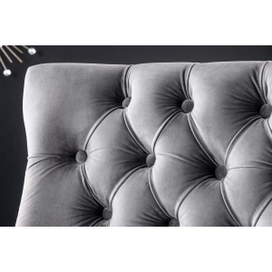 Pohovka CASTLE DELUXE 165 cm s lví hlavou, sametově šedá v barokním stylu  Místnosti 43211