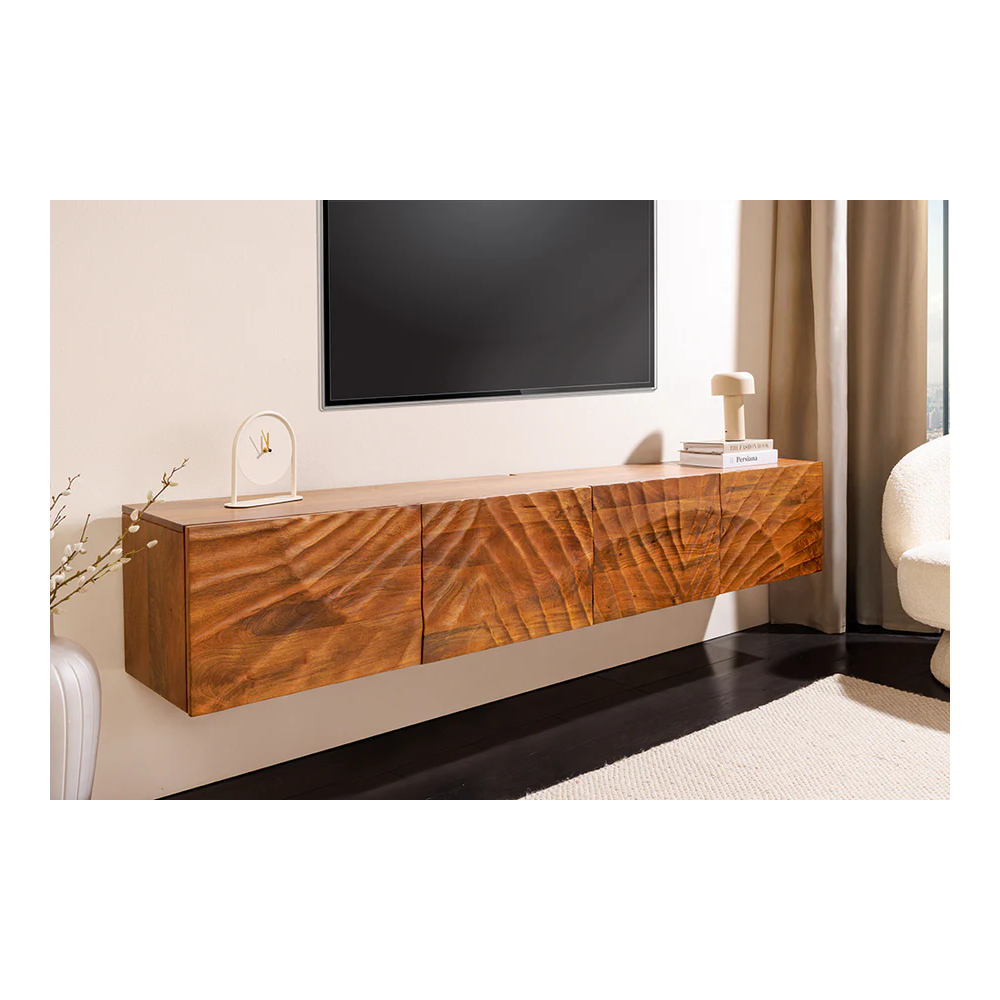 Závěsný TV stolek SCORPION 200cm, mangové dřevo  Místnosti 46646