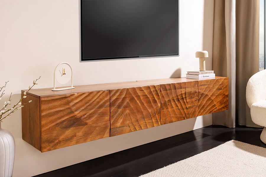 Závěsný TV stolek SCORPION 200cm, mangové dřevo  Místnosti 46646
