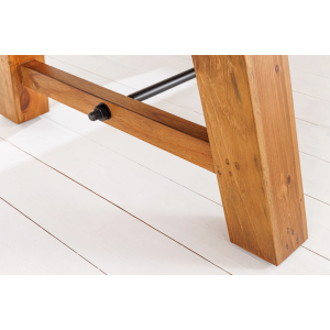 Rozkládací jídelní stůl FINCA 300-400cm, borovicový 80mm vintage hnědý  Místnosti 45129