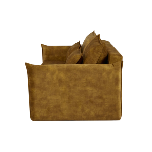 3místná sametová rozkládací pohovka APARTMENT 215cm ,hořčicové žlutá  Místnosti 47134