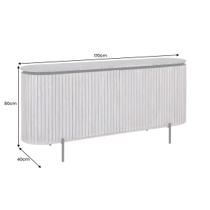 Komoda ADLON 170 cm s mramorovou deskou - mangové dřevo  Místnosti 47694