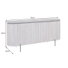 Komoda ADLON 170 cm s mramorovou deskou - mangové dřevo  Místnosti 47694