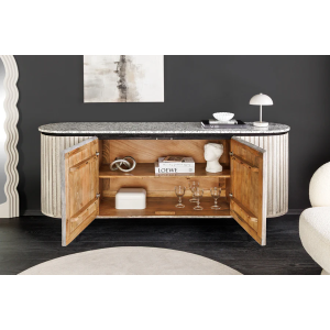 Komoda ADLON 170 cm s mramorovou deskou - mangové dřevo  Místnosti 47694