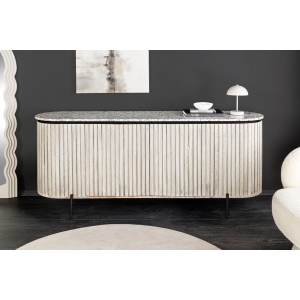 Komoda ADLON 170 cm s mramorovou deskou - mangové dřevo  Místnosti 47694