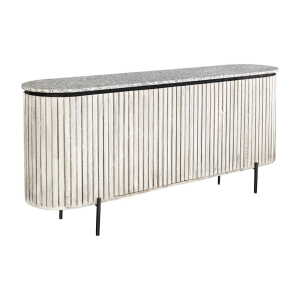Komoda ADLON 170 cm s mramorovou deskou - mangové dřevo  Místnosti 47694