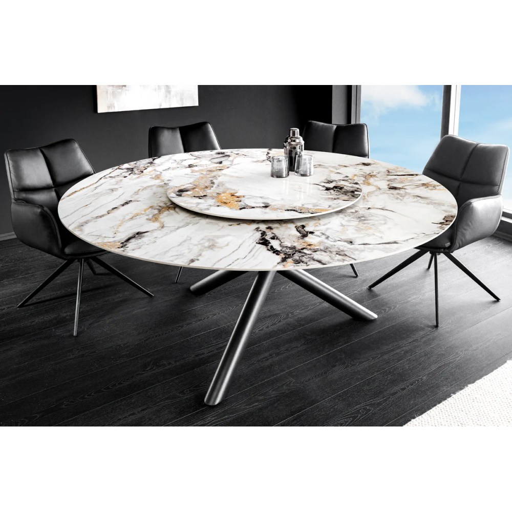 Kulatý jídelní stůl SPIN MULTICOLOR 150 CM keramika otočný  Místnosti 46422