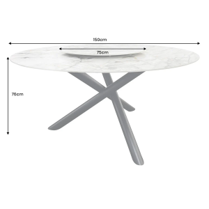 Kulatý jídelní stůl SPIN MULTICOLOR 150 CM keramika otočný  Místnosti 46422