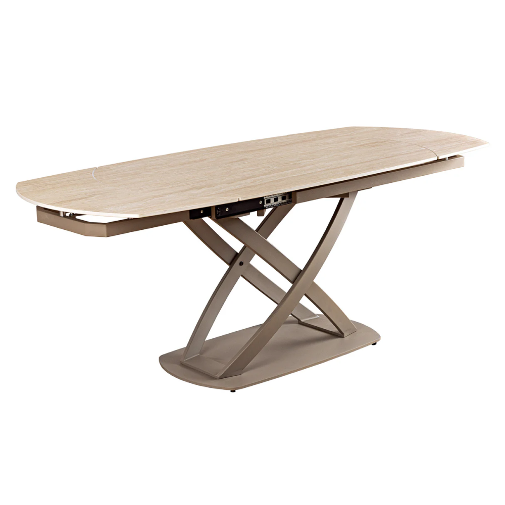 Jídelní stůl INCEPTION GREIGE 130-190 CM travertin rozkládací  Místnosti 46426