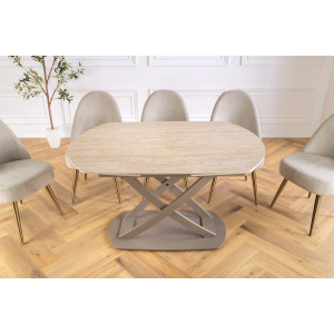 Jídelní stůl INCEPTION GREIGE 130-190 CM travertin rozkládací  Místnosti 46426