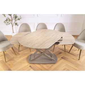 Jídelní stůl INCEPTION GREIGE 130-190 CM travertin rozkládací  Místnosti 46426