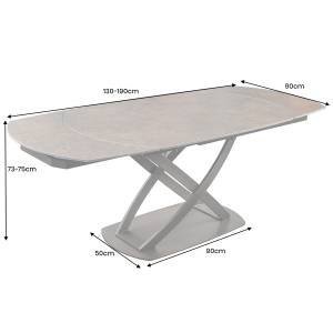 Jídelní stůl INCEPTION BRONZE 130-190 CM keramika rozkládací  Místnosti 46425