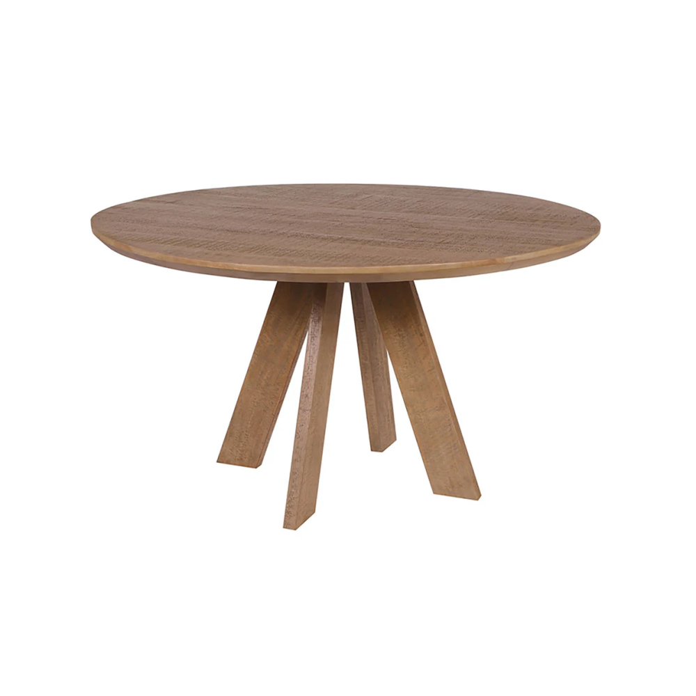 Jídelní stůl ART WOOD Ø 120cm kulatý mangovníkové dřevo přírodní hnědý  Místnosti 45757