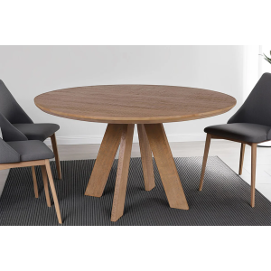 Jídelní stůl ART WOOD Ø 120cm kulatý mangovníkové dřevo přírodní hnědý  Místnosti 45757