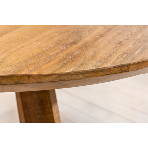 Jídelní stůl ART WOOD Ø 140cm kulatý mangovníkové dřevo přírodní hnědý  Místnosti 45758