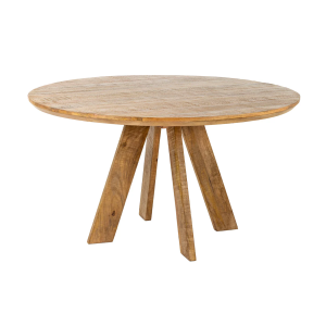 Jídelní stůl ART WOOD Ø 140cm kulatý mangovníkové dřevo přírodní hnědý  Místnosti 45758
