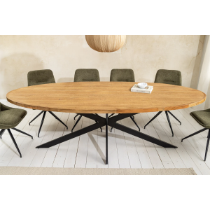Jídelní stůl GALAXIE 240cm oválný mangové dřevo přírodní hnědý  Místnosti 45759