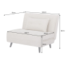 Rozkládací lehátko SMART 100cm, béžové  Sedací nábytek 47142