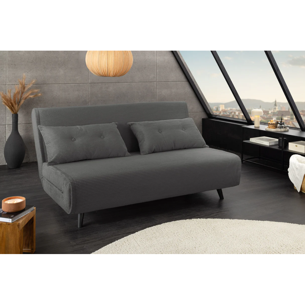 Rozkládací lehátko SMART 140 cm, šedé  Místnosti 47144