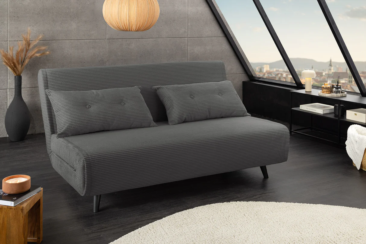 Rozkládací lehátko SMART 140 cm, šedé  Místnosti 47144