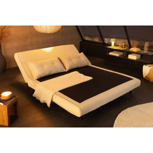 Rozkládací lehátko SMART 140 cm, béžové  Místnosti 47145