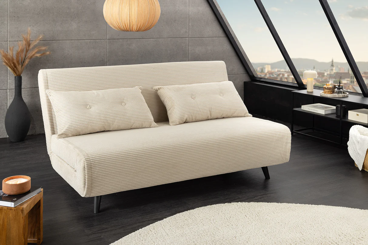 Rozkládací lehátko SMART 140 cm, béžové  Místnosti 47145