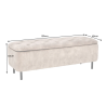 Lavice VOGUE 120 cm s úložným prostorem, béžová  Místnosti 47656