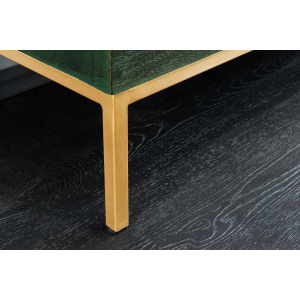 Ručně vyrobená komoda PEACOCK z mangového dřeva - tmavě zelená  Komody a šatní skříně 45791