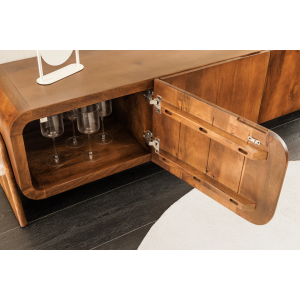 TV stolek BRASIL 160 cm mangové dřevo, hnědý  TV stolky a komody 45789