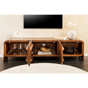 TV stolek BRASIL 160 cm mangové dřevo, hnědý  TV stolky a komody 45789