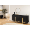 Ručně vyrobená komoda GATSBY 160cm retro styl mango, černá zlatá  Komody a šatní skříně 46432