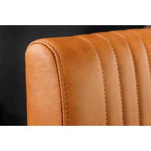 Kožená židle s područkami ASTON, koňaková/černá  Místnosti 44530