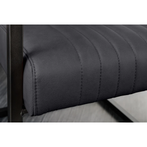 Kožená židle s područkami ASTON, černá  Místnosti 44533