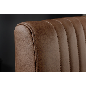 Kožená židle s područkami ASTON, hnědá/černá  Místnosti 44531