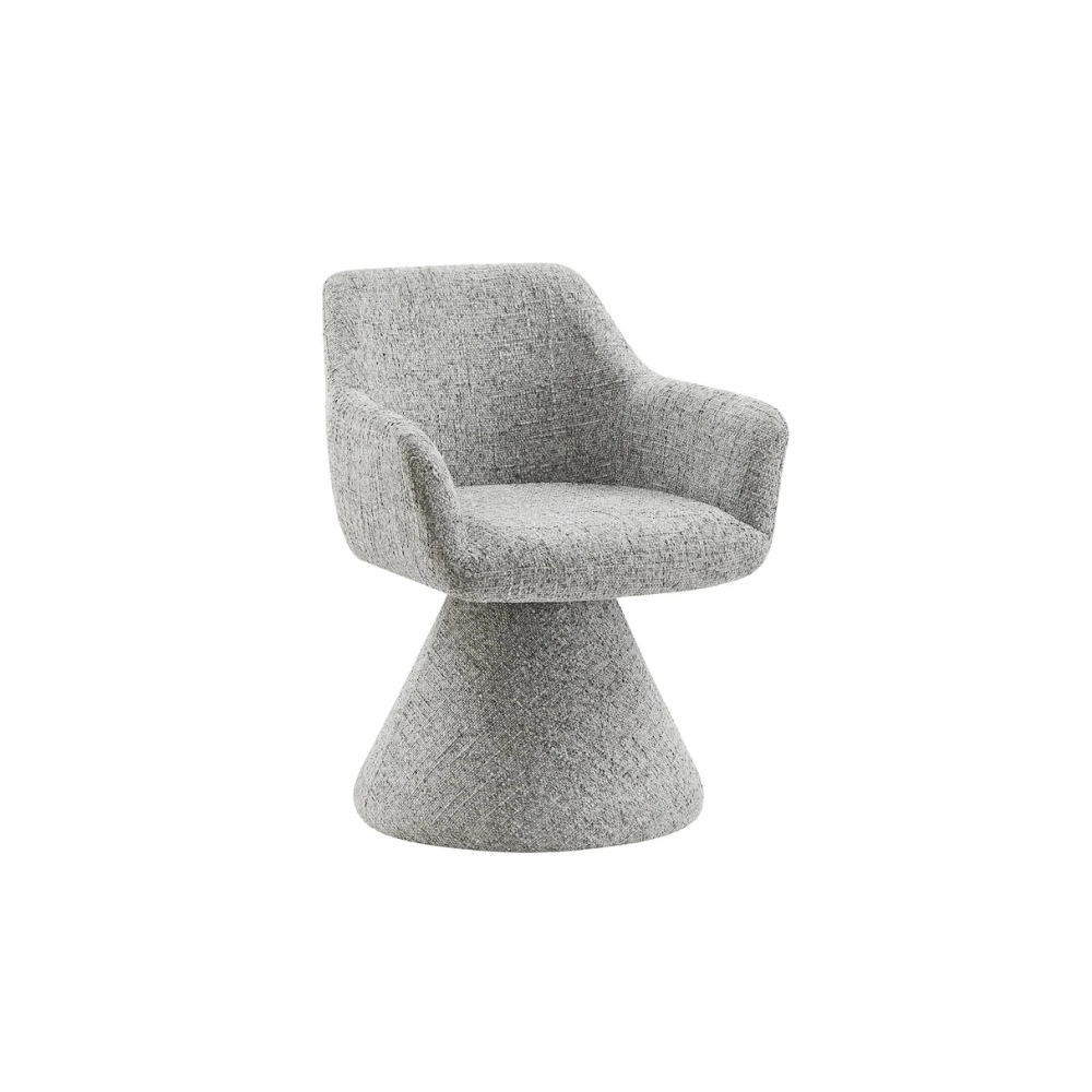 Otočná židle AMBIENTO 180° s područkami, ženilková látka šedá, automatické vracení  Místnosti 47790