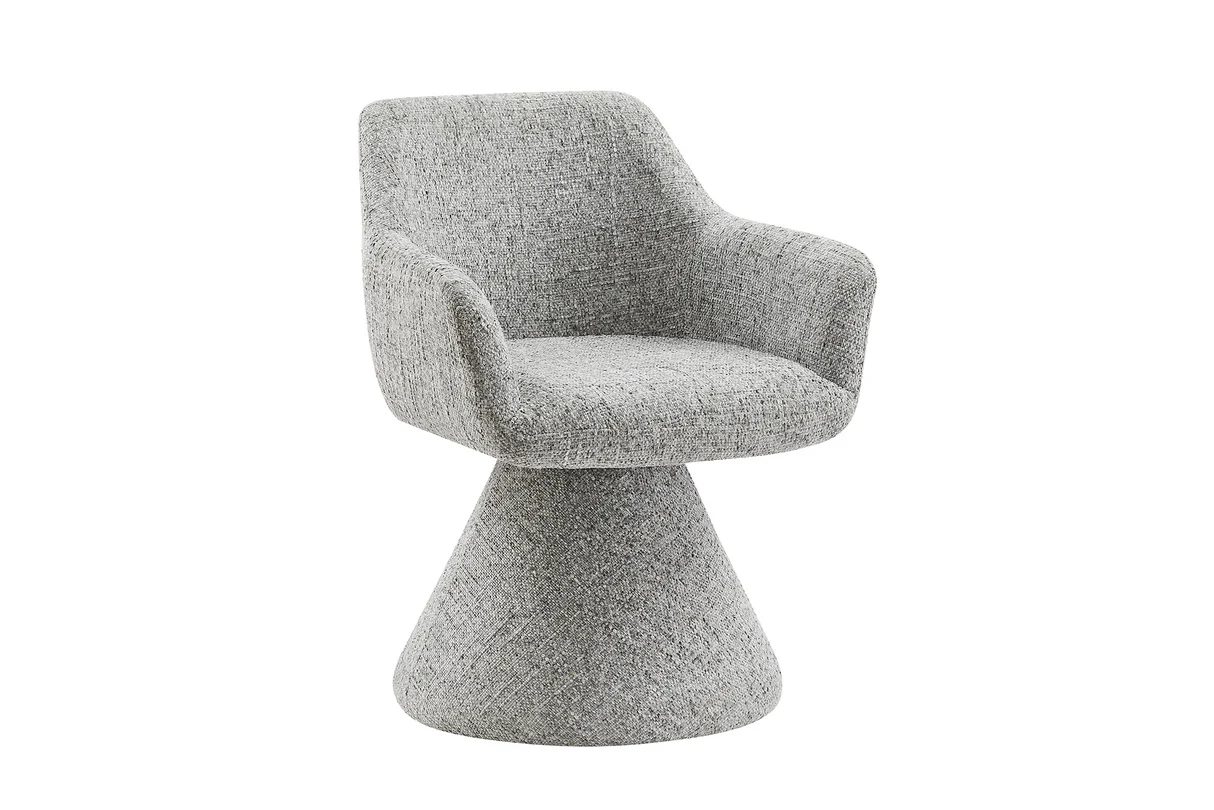 Otočná židle AMBIENTO 180° s područkami, ženilková látka šedá, automatické vracení  Místnosti 47790