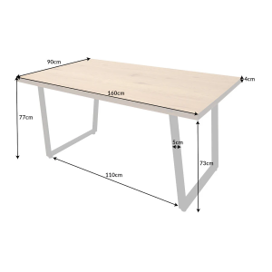 Jídelní stůl LOFT 160cm dub přírodní  Místnosti 6538955