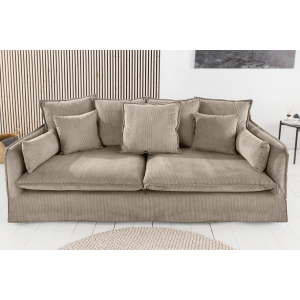 Pohovka HEAVEN 200cm 3místná pružinová s odnímatelným potahem, šedozelená  Místnosti 46108