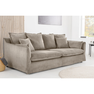 Pohovka HEAVEN 200cm 3místná pružinová s odnímatelným potahem, šedozelená  Místnosti 46108