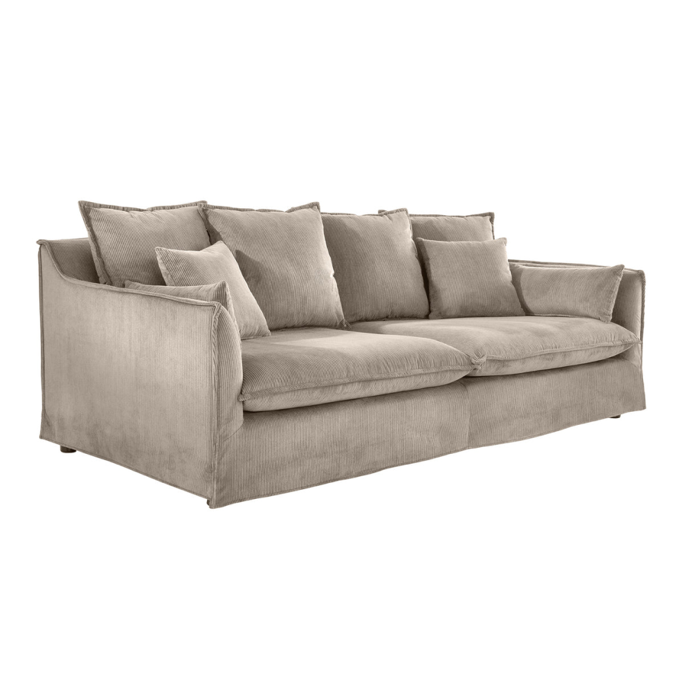 Pohovka HEAVEN 200cm 3místná pružinová s odnímatelným potahem, šedozelená  Místnosti 46108